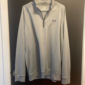 Under Armour Light Gray Half-Zip Men's Sweater